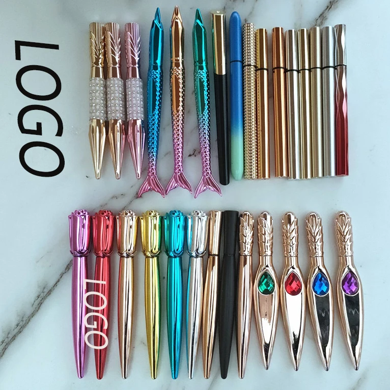 

New design adhesive eyeliner 3d mink eyelashes private label mink lashes magic eyeliner glue pen