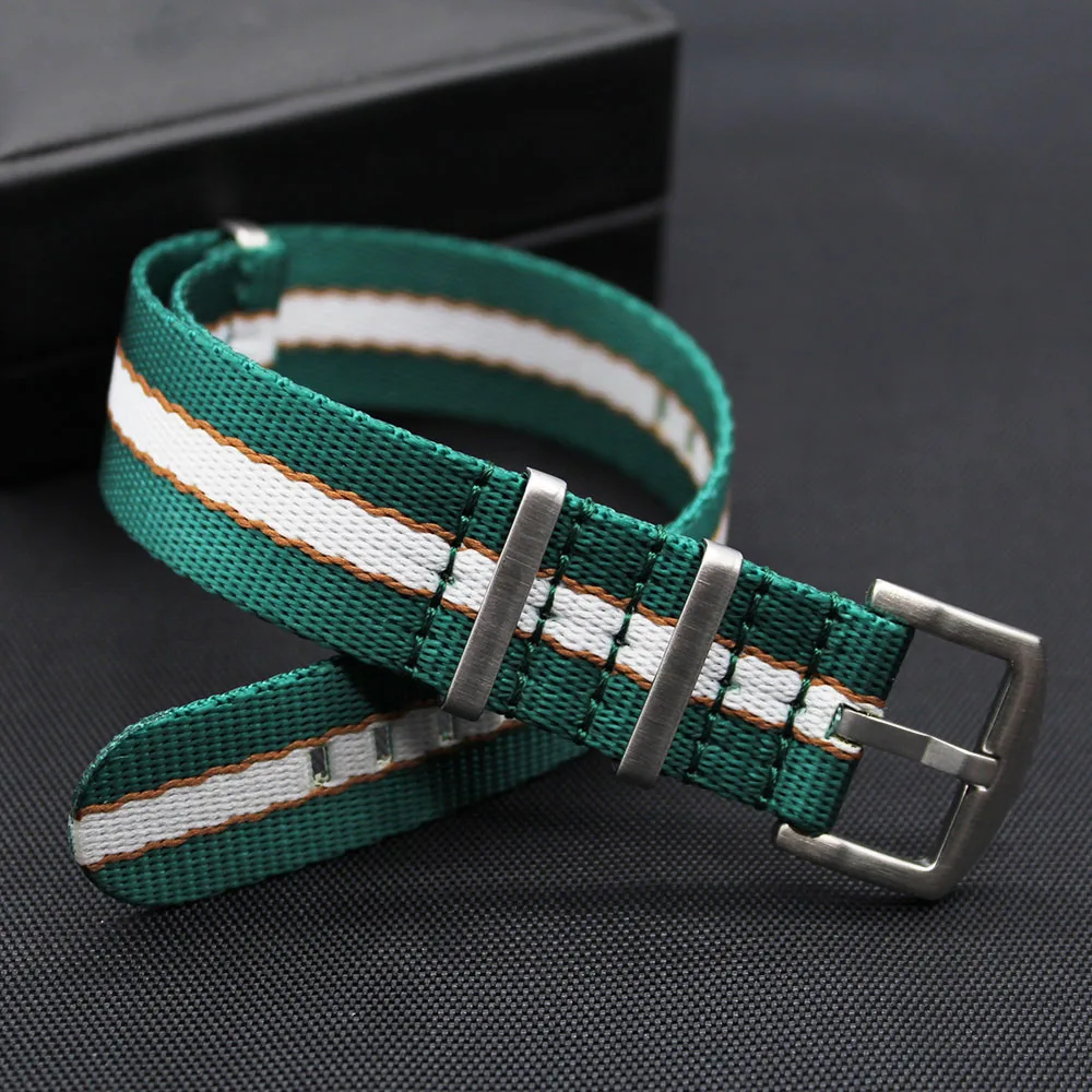 

Premium Quality Herringbone Seatbelt Watch Band 22mm Nylon Nato Strap For Military Watch