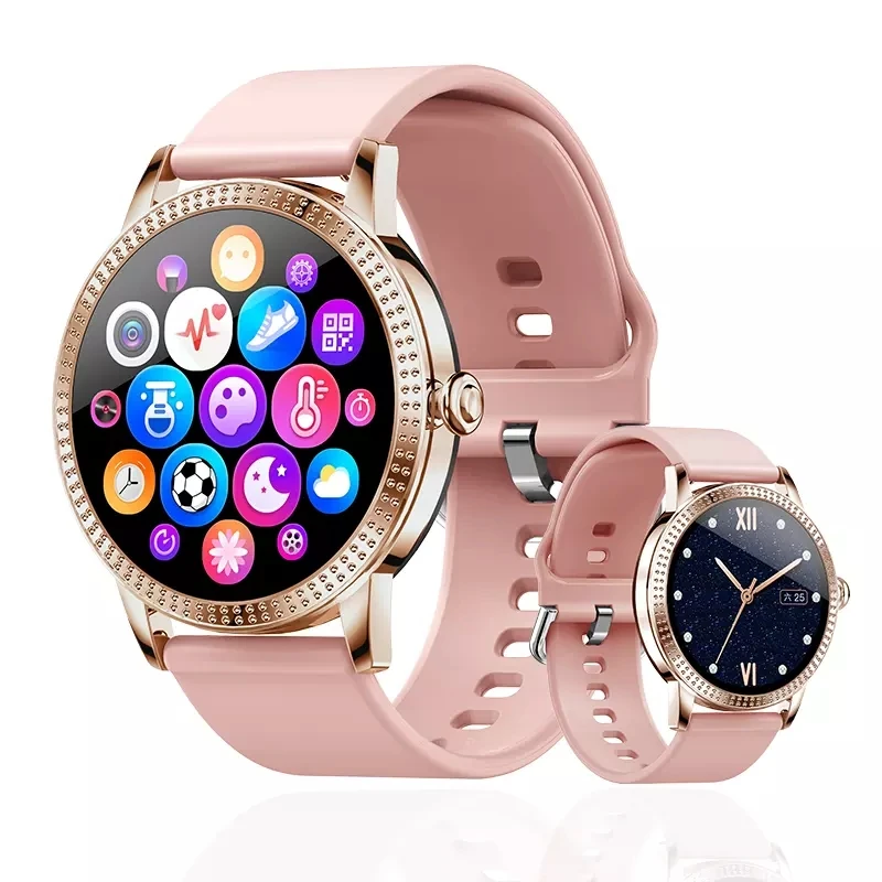 

Ladies watch CF18P women elegant pink bracelet watch Multifunction Touch Screen mobile watch mobile smart phones for girls