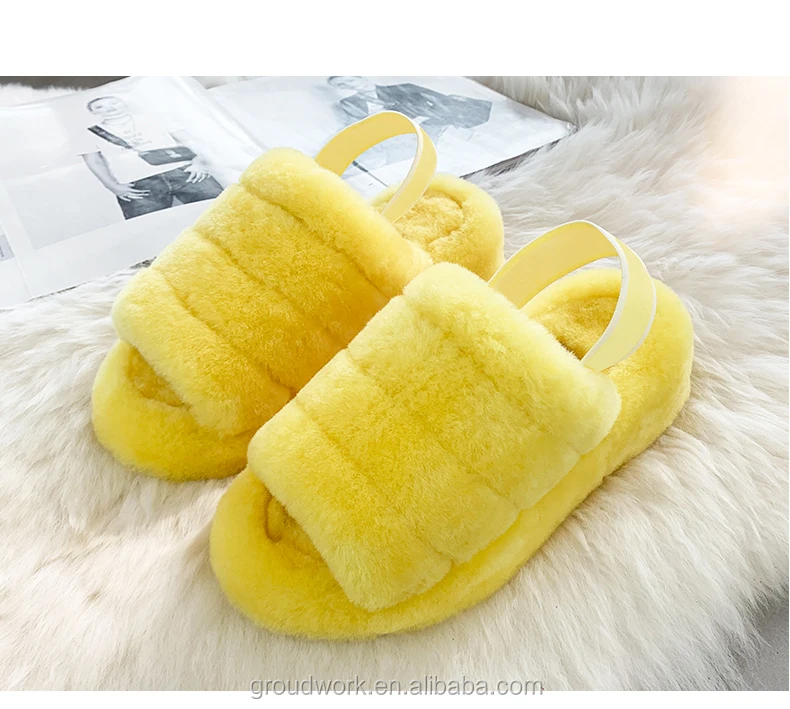 

2021Hot Sale Latest girl footwear shoes women flat sandals Fashion Design Ladies Slippers female fur slides women, Colors