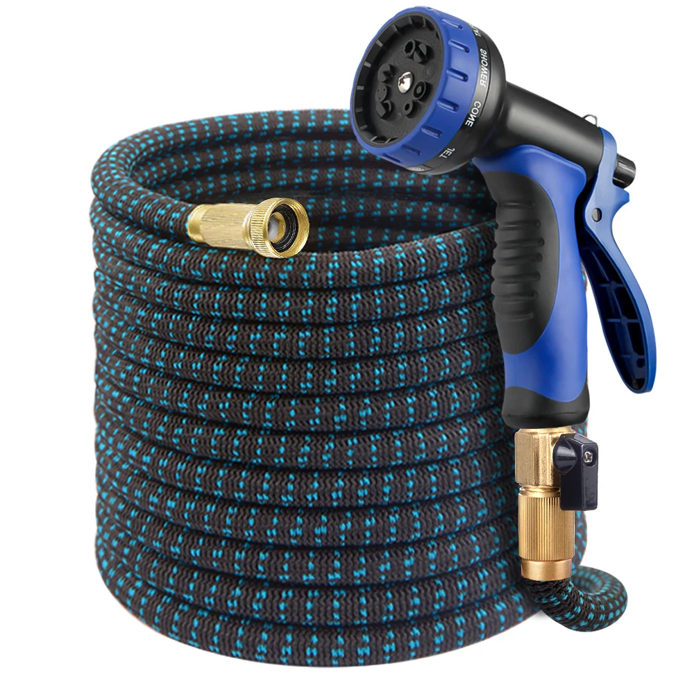 

Factory wholesale expandable garden hose durable hose with 10 function nozzle garden hose