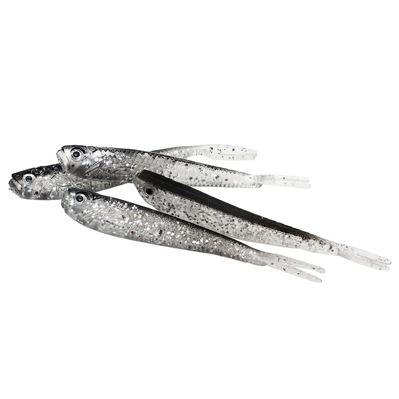 

Artificial Bait 2.35/6.5g 75mm Saltwater Freshwater Fishing Soft Lures Fishing Lure Fishing Gear, Grey
