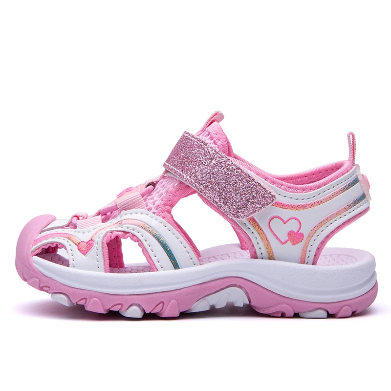 
2019 Kids Sandals Closed Toe Outdoor Sport Sandals Summer Breathable Leather Water Sandals for Girls 