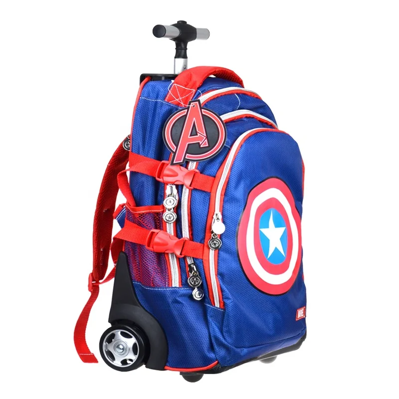 

Multifunction travel cartoon kids wheeled oem trolley backpack school luggage school bag