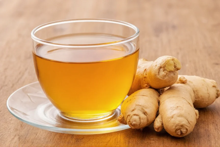 drinking ginger tea