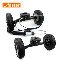 

Mountain skateboard wheel truck with disc brake and brake handle