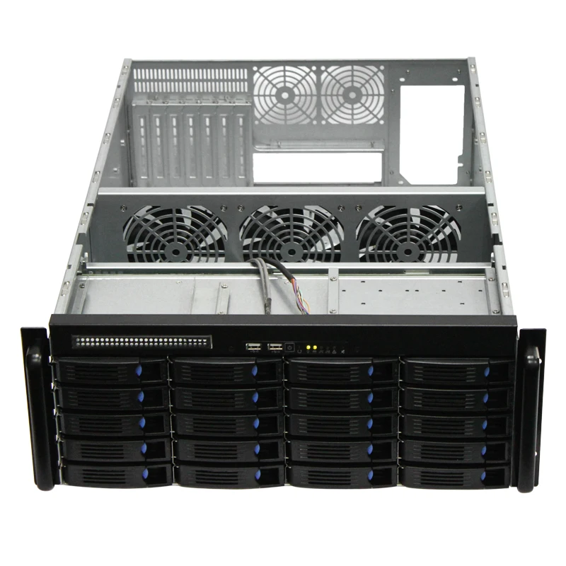 

4U Rackmount Server case with 20 Hot-Swappable SATA/SAS Drive Bay, MiniSAS /SATA connector