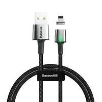 

Baseus 3 in 1 magnetic usb cable 2.4A Cable iP Micro USB Type C LED Fast Charging Data Transmission Magnetic Phone Cable