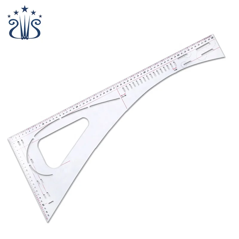 

RTS Patchwork Garment Triangle Sewing Ruler Quilting Tools Acrylic Material Flexible Scale Ruler