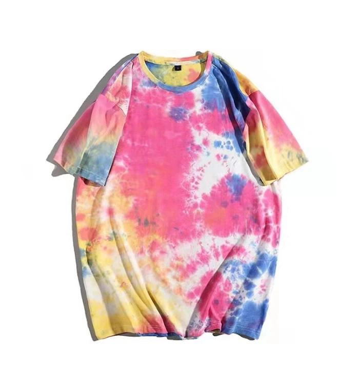 

2021 Hot Selling men fashion shirt Custom 100% cotton printed logo hip hop tie-dye t shirts