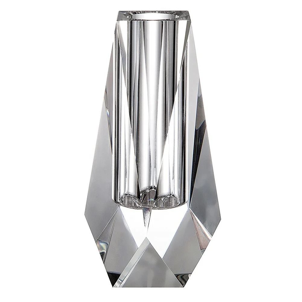 

Donoucls 4.4' x W2' Wholesale customized Mini Flower Crystal Glass Vase For Home Wedding Decorations or Gift With Gift Box, Clear