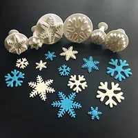 

3pcs per set snowflake press mold fondant cake tool biscuit embossed stamping DIY baking tool