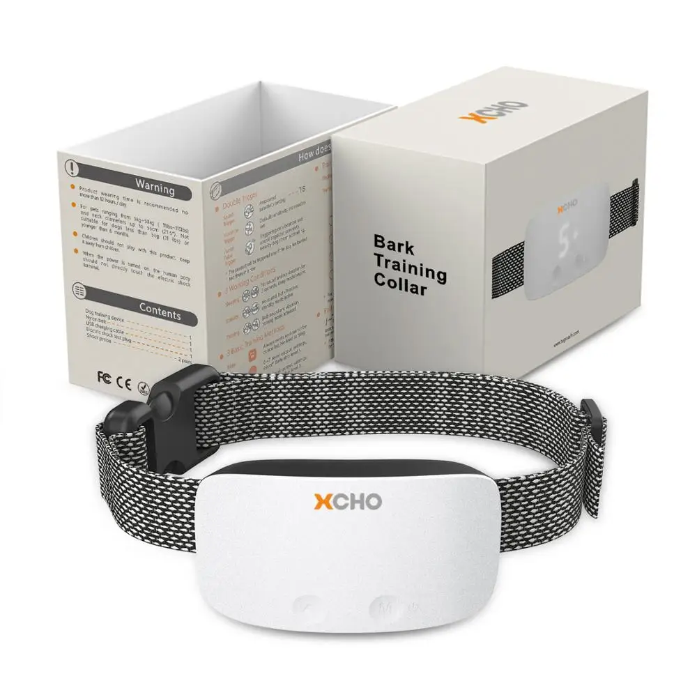 Bark Collar 2020 new Version No Bark Collar Rechargeable Anti bark Collar with Beep Vibration and No Harm Shock Smart Detect