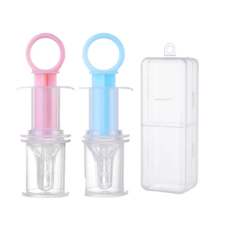 

Baby Medical Feeder Bottle Nipple Medicine Dispensers with Box, Pink/white/blue