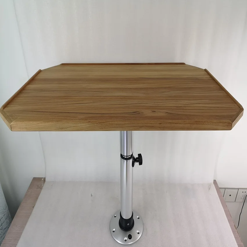 

Plain Teak Table Top with Cut Corner 420 x 620/480 x 770/610 x 900mm Venice Marine Boat RV Caravan