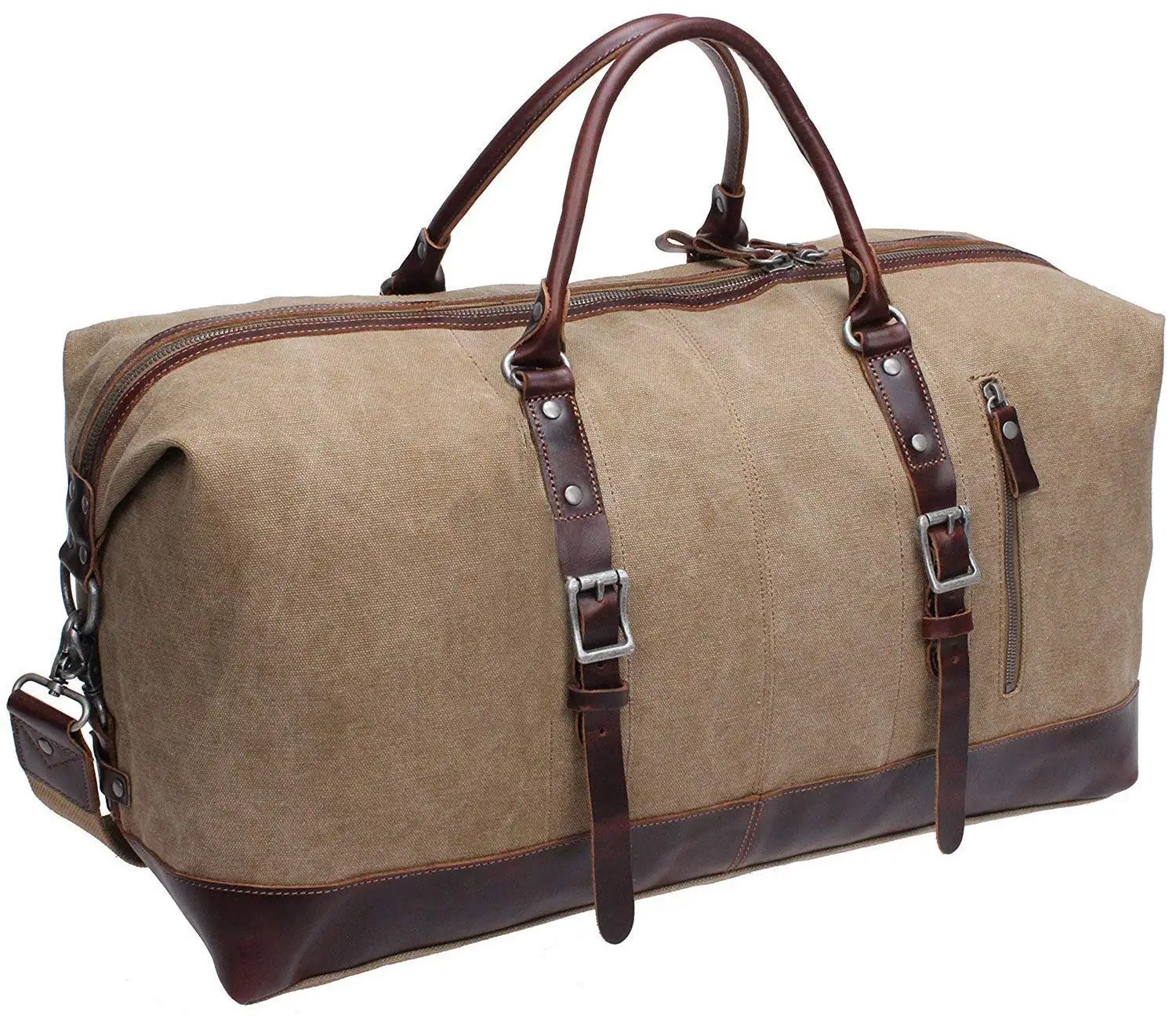 Canvas Leather Duffle Bag Extra Large Travel Tote Weekender Carry On Overnight Bag - Buy Canvas ...