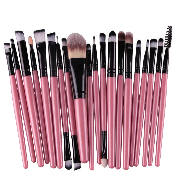 

20 Pcs Makeup Brush Set Eyeshadow Blending Foundation Powder Eyebrow Blush Double Head Brush Beauty Face Make Up Brush, Customized color