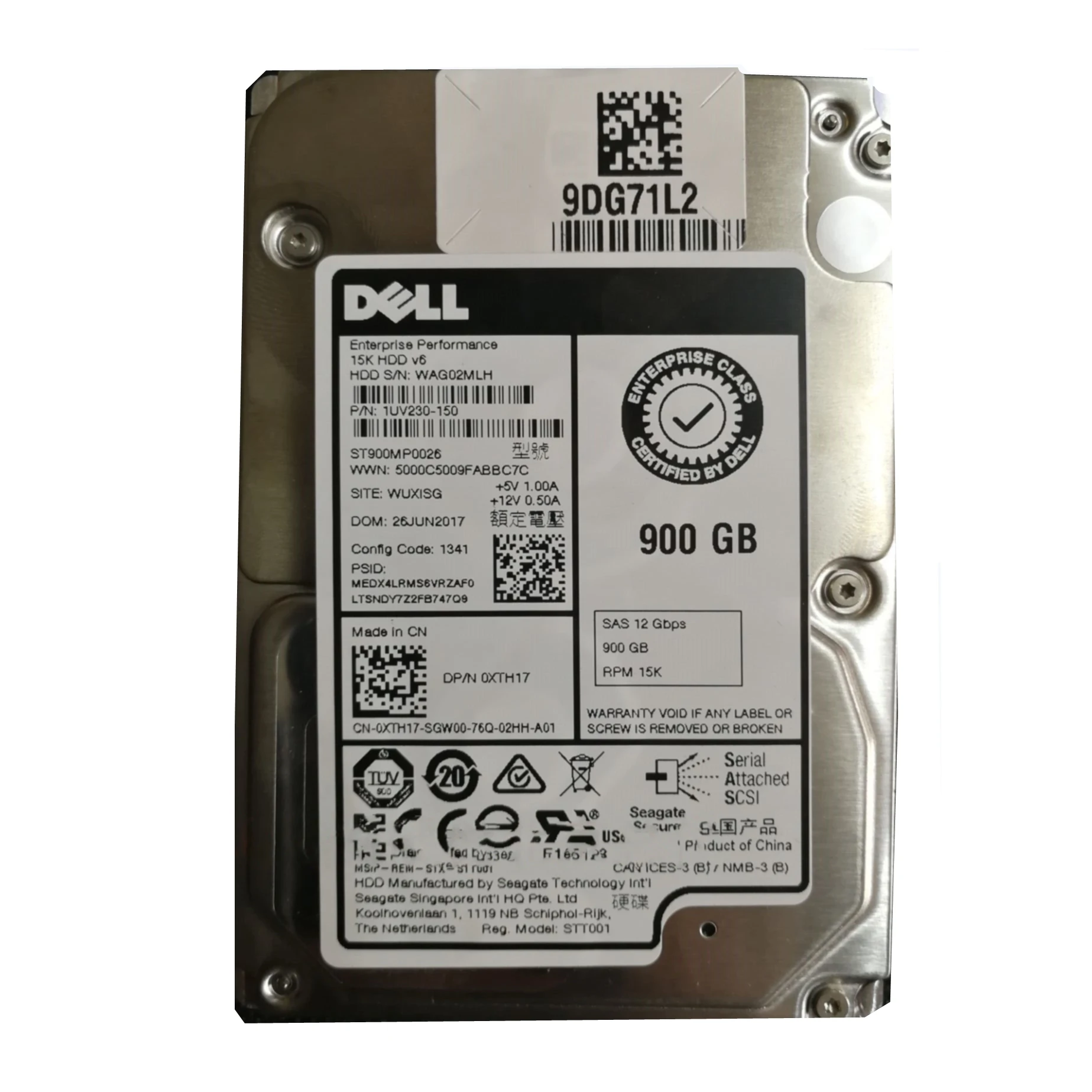 

Dell 900G 2.5 15K SAS 12G ST900MP0026 0XTH17 original UNPROFOR internal hard drive