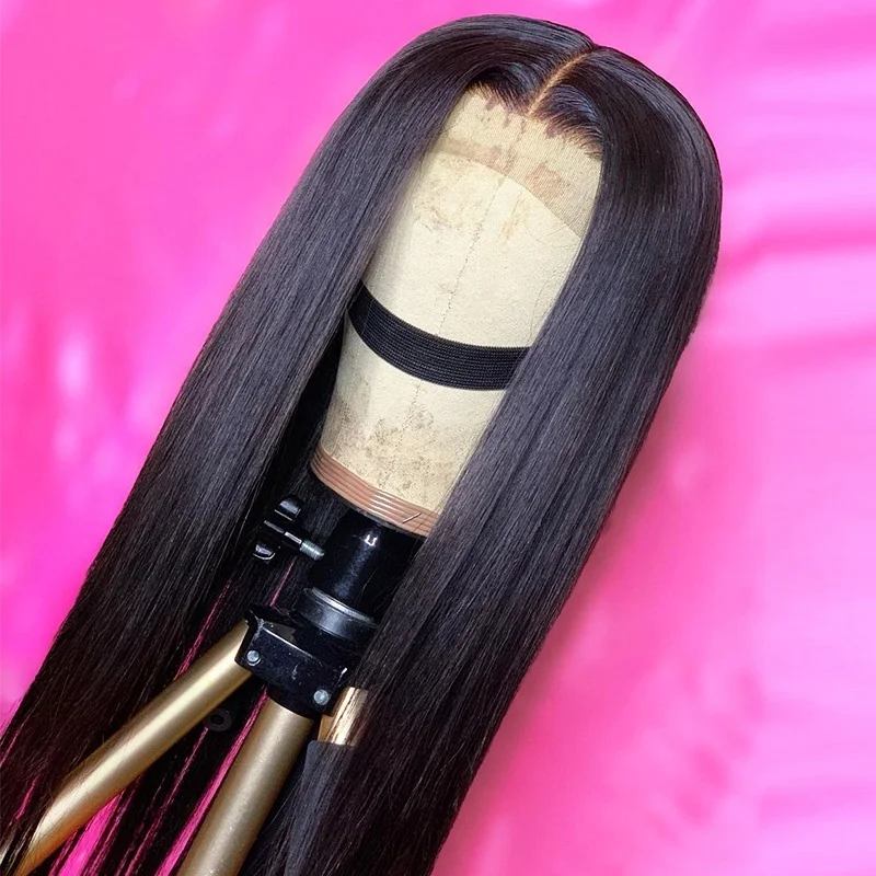 

150% Wholesale Straight Lace Front Wigs Vendors Blenched Knots Brazilian Hair Wigs For Black Women Bone Straight Human Hair Wig