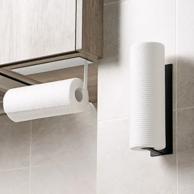 

Paper roll holder kitchen paper towel holder cling film storage rack roll paper holder self-adhesive wall hanging rack