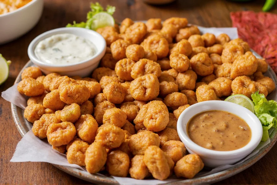 Chili appetizers served on platter with garnishes and dipping sauces