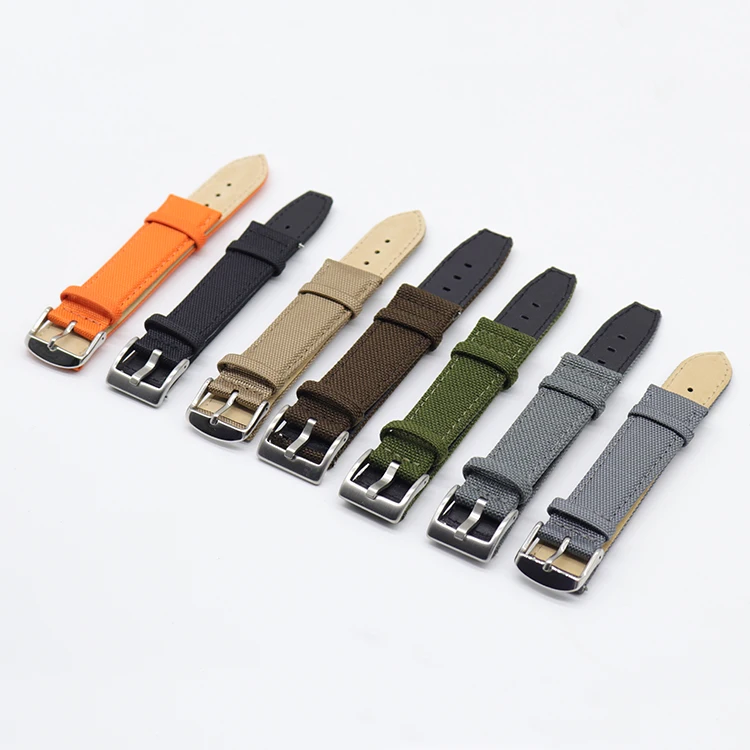 

Canvas Watch Band For Men 18Mm 20Mm 22Mm 24Mm Nato Watch Straps Custom Printed, Khaki/gray/green/orange/black/custom