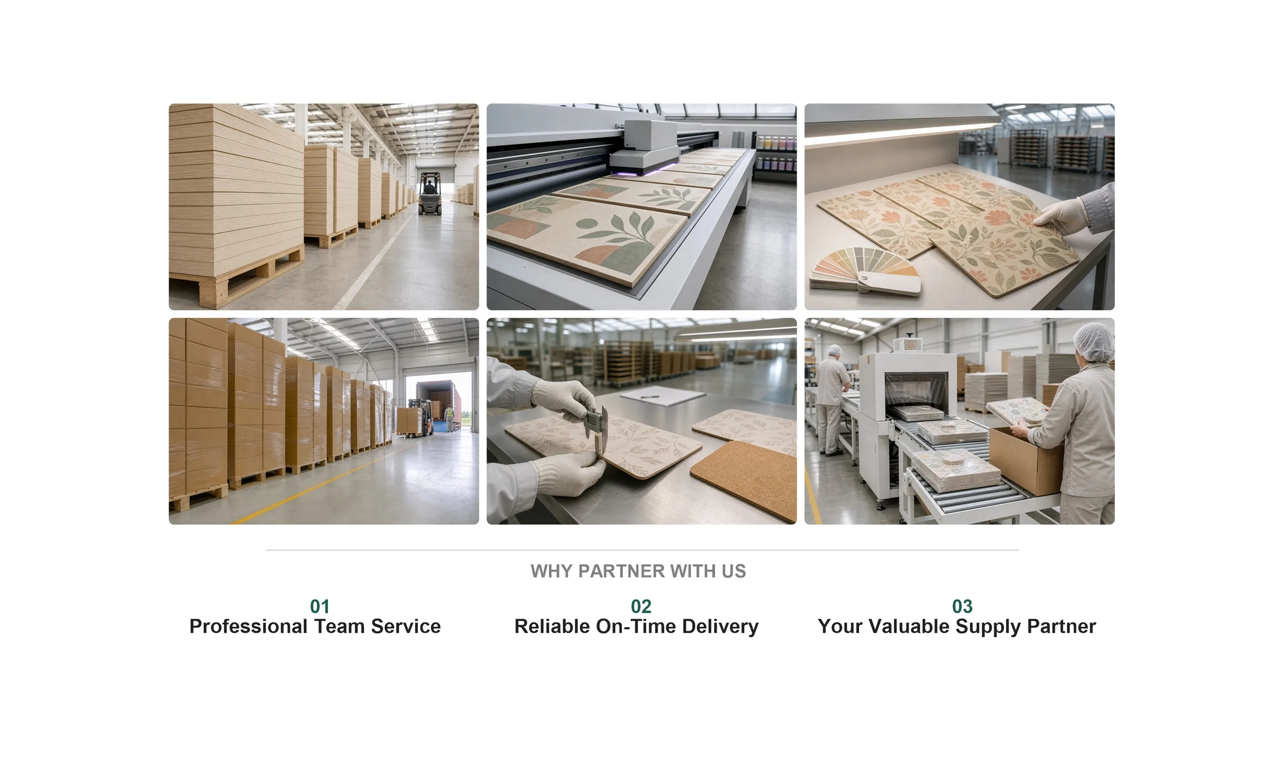 Tablee Factory Capabilities — Warehouse, UV Printing, Quality Control, Packing and Loading