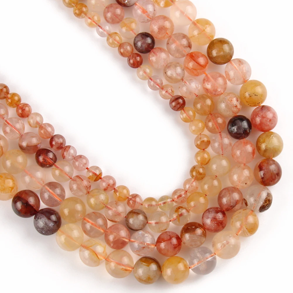 

Wholesale Round 6/8/10/12MM Mixed Color Quartz Crystal Stone Beads For Jewelry Making