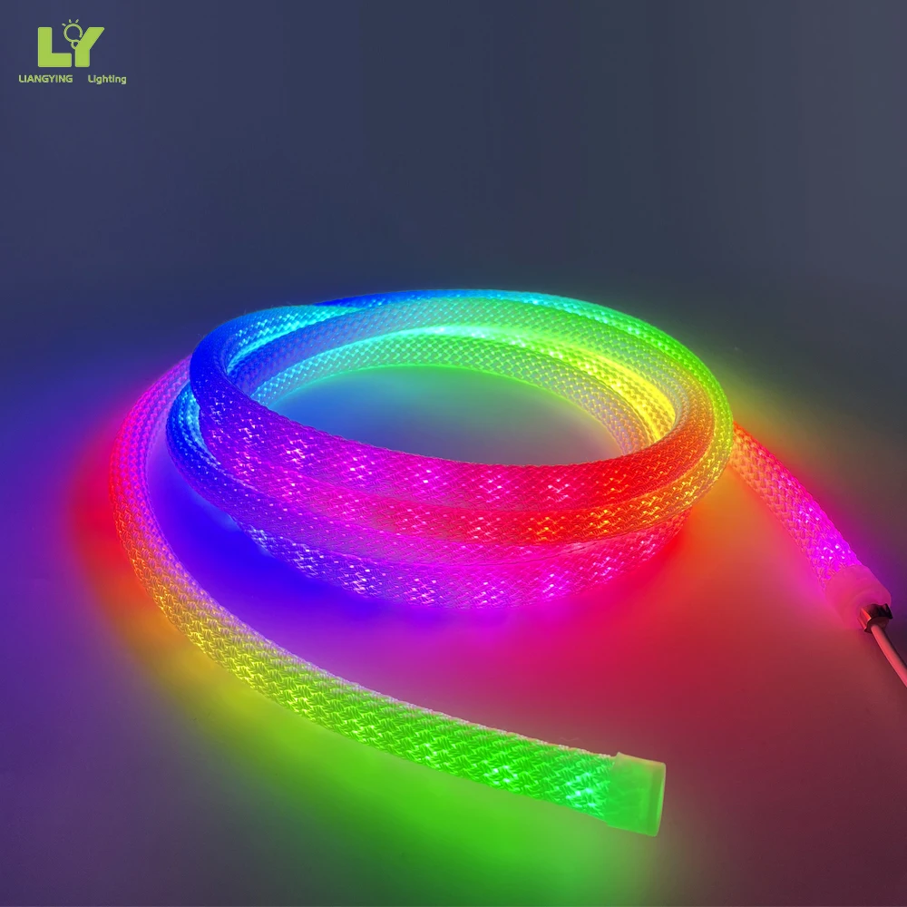360 Degree RGB Flex Strip Neon Light Round Tube Tape Silicone Rope Flexible Strip LED Neon Light