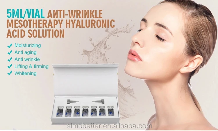 Facial whitening injectable 5ml HA hyaluronic acid mesotherapy serum meso solution