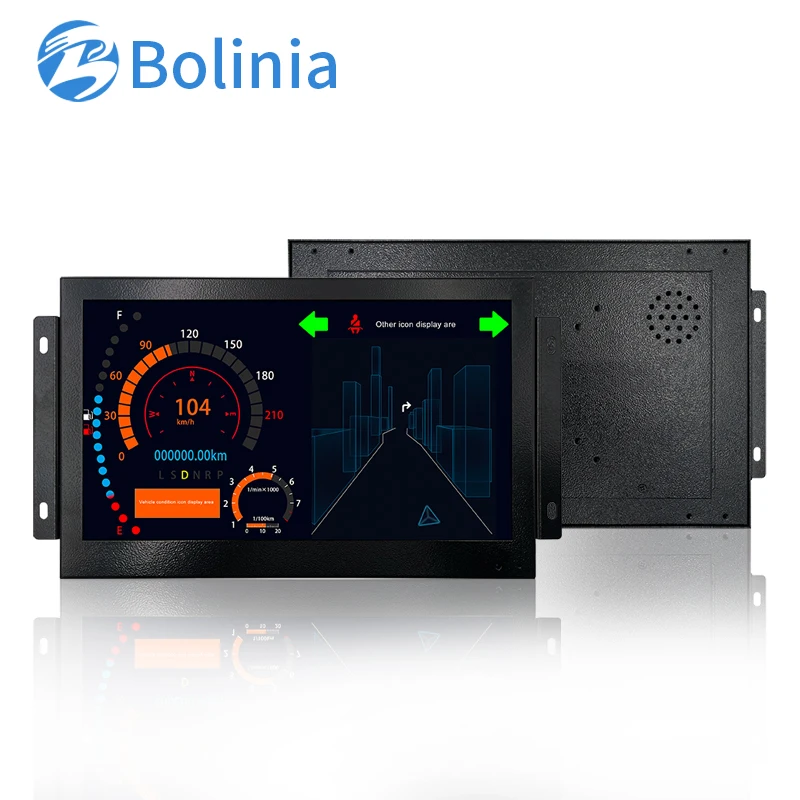 

High Quality industrial 11.6 inch Rack-mounted LCD Monitor with Hanging ear Resistive Touch screen metal case for industrial