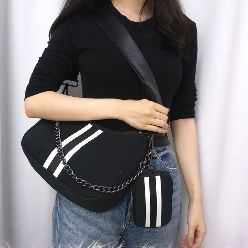 HONOUR ME Customize Neoprene Key Coin Chain Shoulder Cross Body Bag