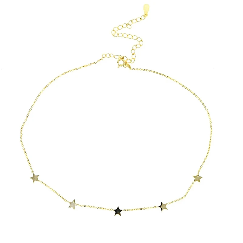 

Fashion ins style star five-pointed star s925 sterling silver necklace