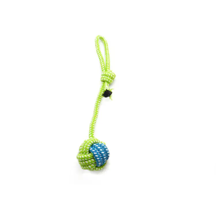 

Wholesale Dog Rope Ball Chew Toy Pet Chewing Interactive Rope Knot Dog Molar Bite Cotton Ball Toy, As picture