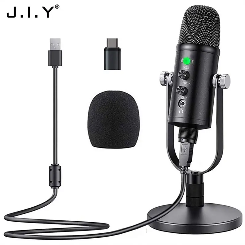 

BM-86 High Quality Streaming Broadcast Condenser Mic Usb Microphone With Microphone Stand For Singing Microphone With Pop Filter, Black