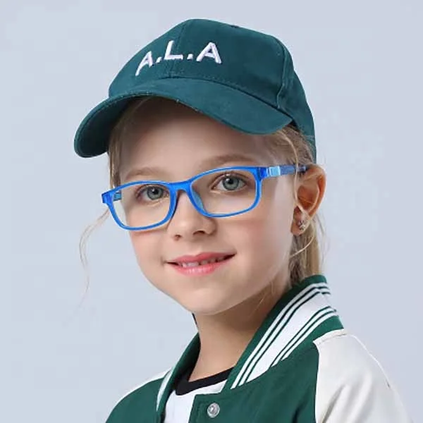

Flexible Silicone myopia Optical Rectangle Frames Kids Anti Blue Light Blocking Glasses children computer eyewear