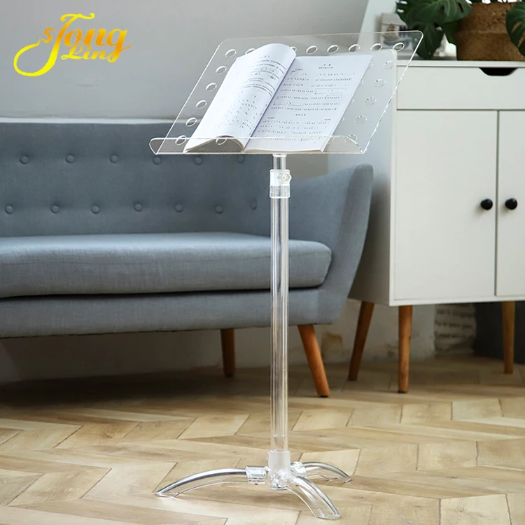 

Wholesale Advanced Music Sheet Stand Adjustable Folding Book Music Stand, Transparent