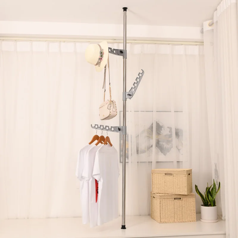 

Vertical Rod Hanging Drying Clothes Rail Rack Style Metal Stainless Steel/carbon Steel Popular New Modern Standing Type 0.9mm 10