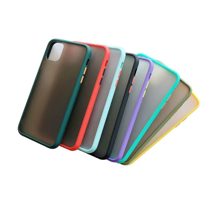 

Translucent frosted matte mobile phone bags shockproof silicone acrilic candy matte PC cases for iphone 12/12pro/13/13mini, Different colors