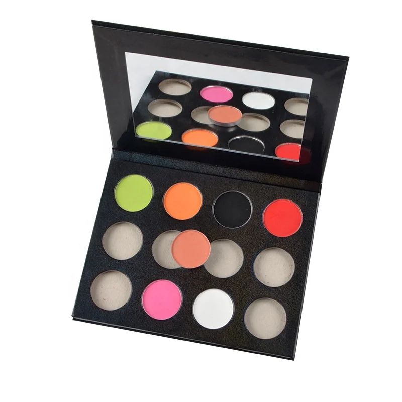 

High Quality Makeup Custom Glitter Matte No label Eyeshadow palette High Pigment Private Label Eye Shadow Neon Pan