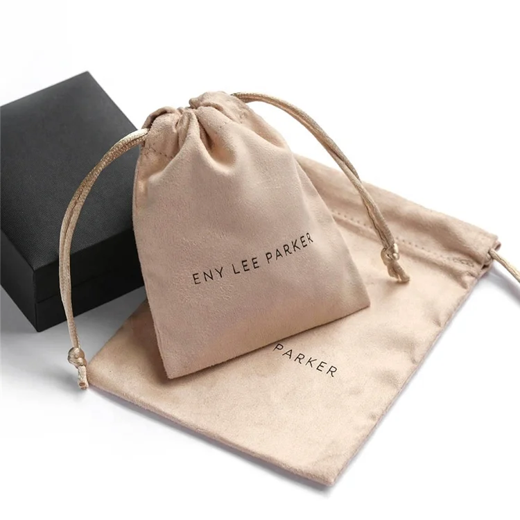 

Chuanghua Custom Ring Pouch Thailand Silver Jewellery Bracelet Travel Case Jewelry Pouch Packaging Suede Velvet Pouch, Khaki custom