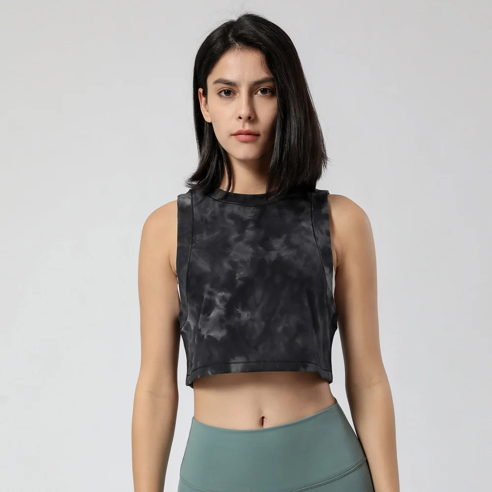 

2021 Summer Loose Breathable Vest Sports Top 2021New Fitness Tank Women Running Training Blouse Crop Top Quick dry Yoga Vest