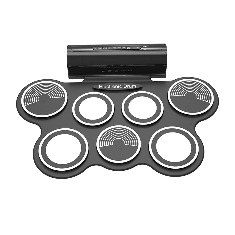 

Hot selling hand roll drum set with midi out function for early childhood education, Black or oem color