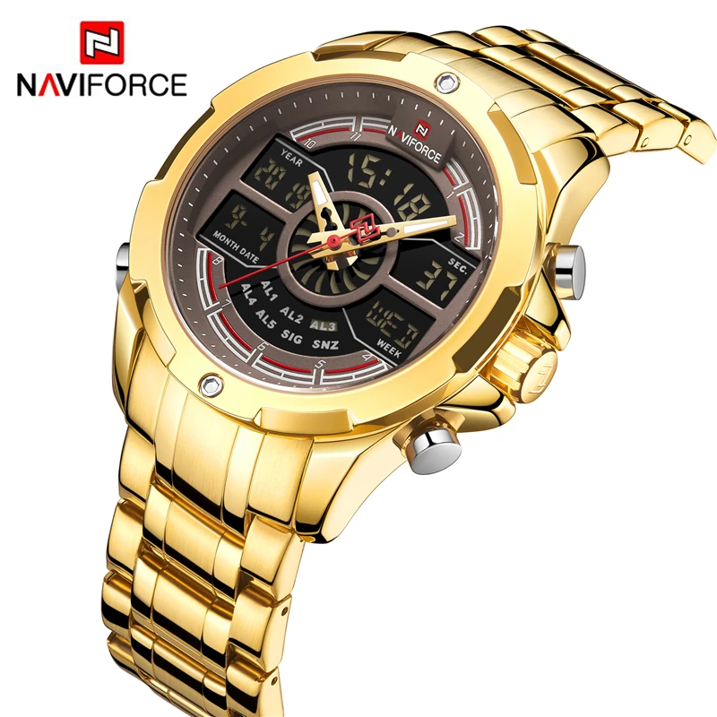 NAVIFORCE Luxury Mens Sport Watch Brand Military Waterproof BackLight Digital Quartz Wrist watches Men Clock Relogio Masculino