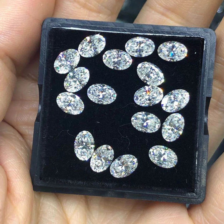 

Holycome Full Size D VVS1 Super White Oval Shape Loose Gemstone Moissanite Diamond GRA Certificate Moissanite, 100% natural color