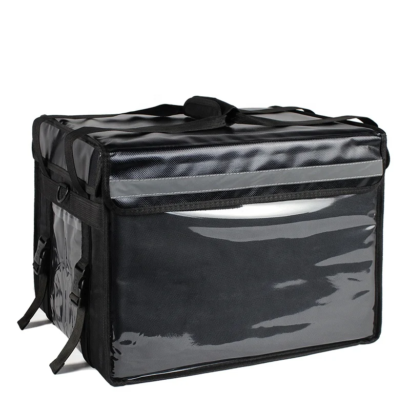 

waterproof insulated bag food delivery cooler bag motorcycle 62L, Black