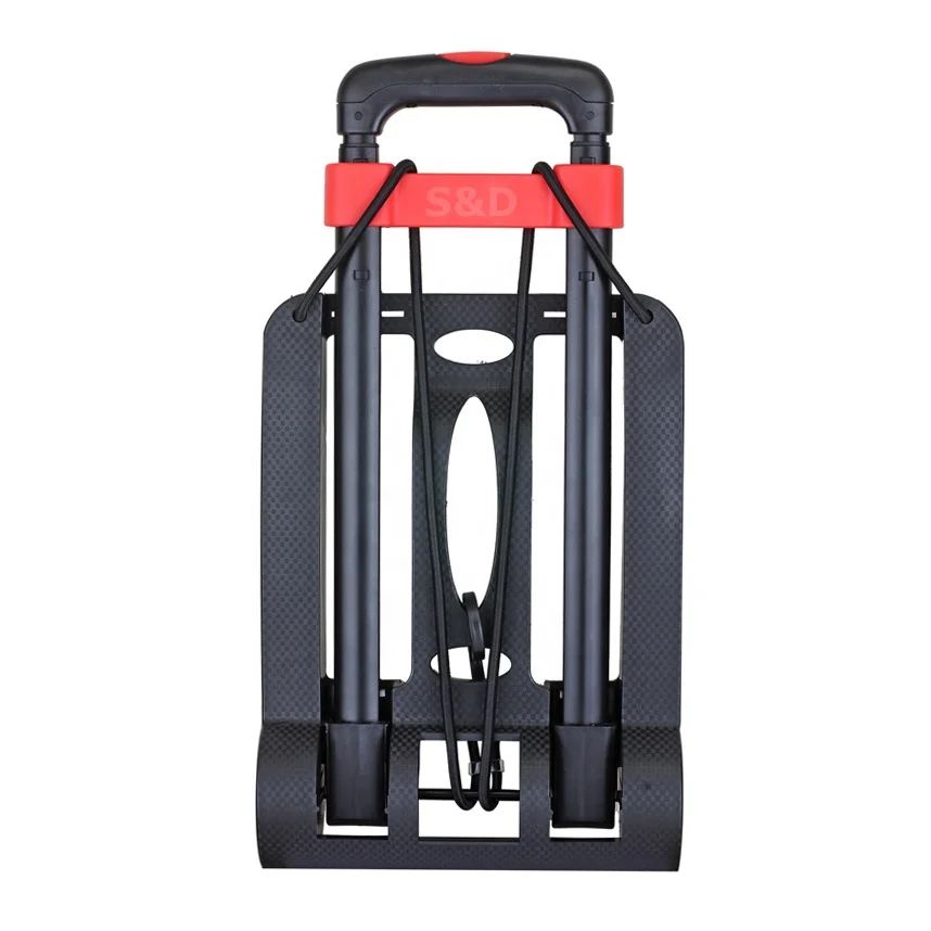
Compact mini steel promotion telescopic handle lightweight folding portable shopping retractable luggage hand trolley cart truck 