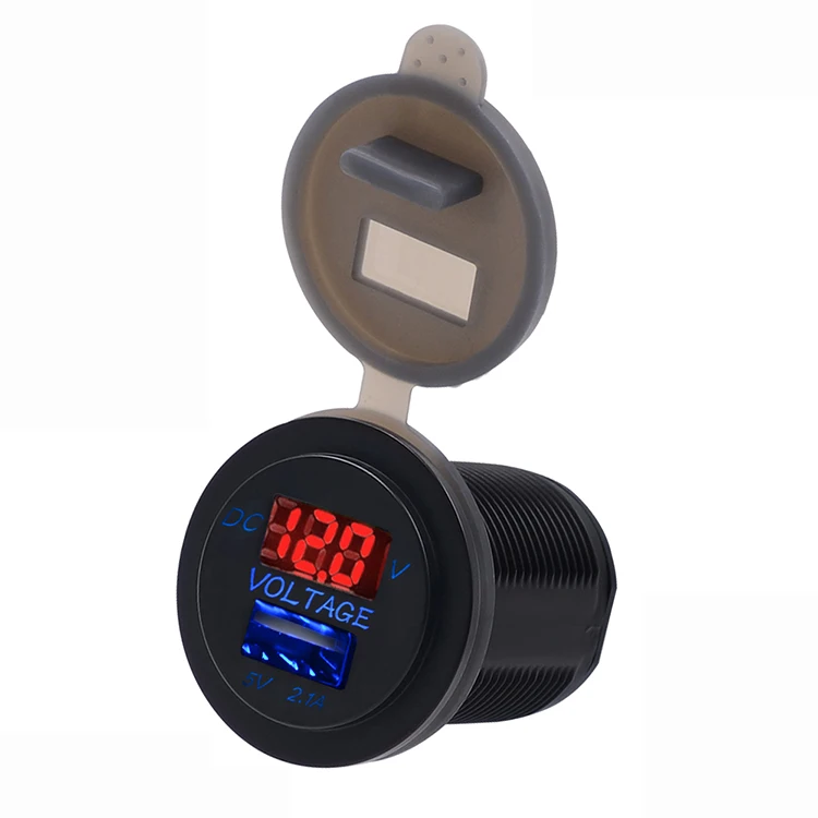 

USB Modified Car Charger Power Socket Colorful Mini 2.1A Single USB Charger Adapter with Volt