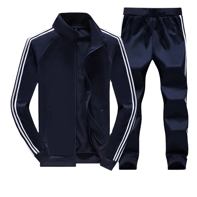 

custom logo mens suits slim fit wholesale blank sweatsuit jogging suits sportswear running gym polyester tracksuits sets for men, Customized color