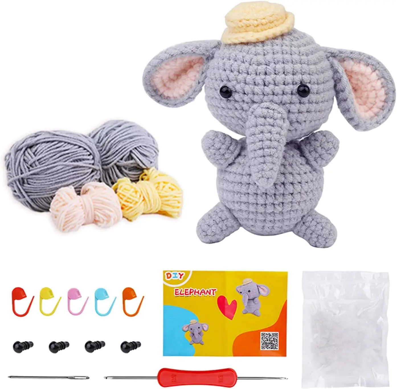 

Sewing Amigurumi Crochet Toys Cute Knitted Toy Handmade DIY Material Kit Crochet Dolls For Kids and Girls